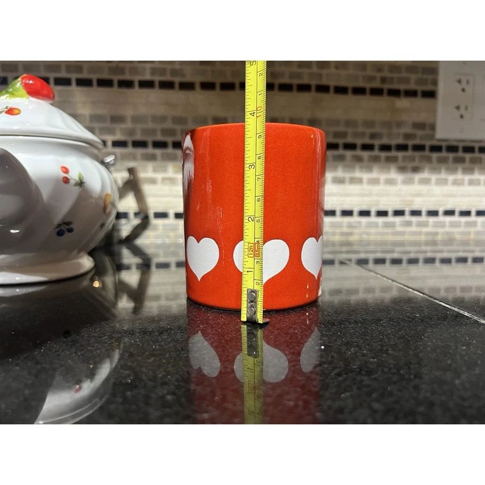 Waechtersbach West‎ German Vintage Red Hearts Canister